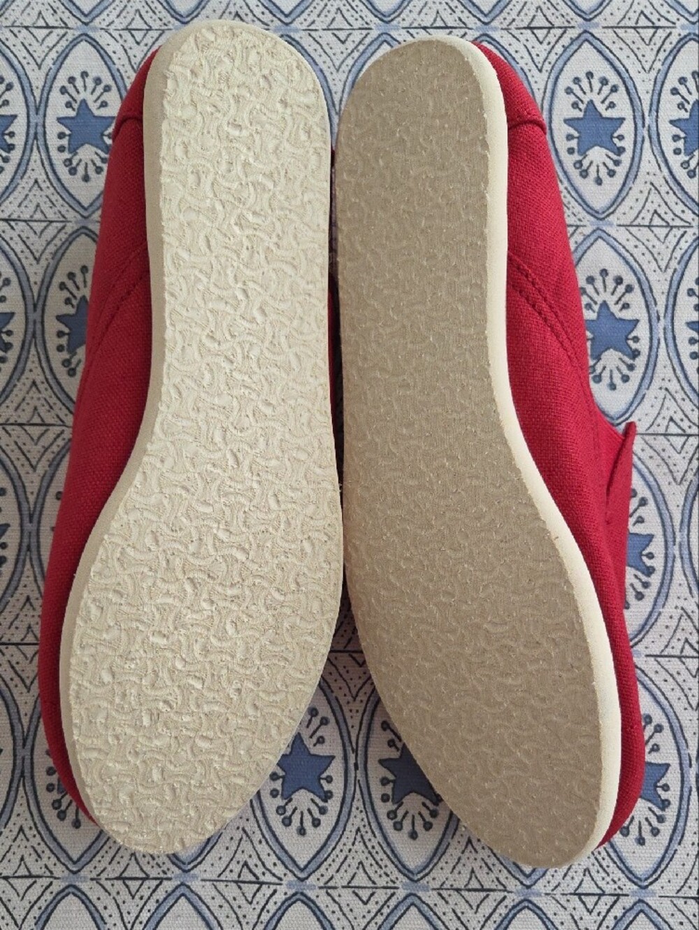 TOMS Red Slip-On Canvas Shoes - Picture 4 of 4